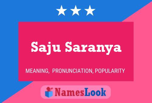 Poster del nome Saju Saranya