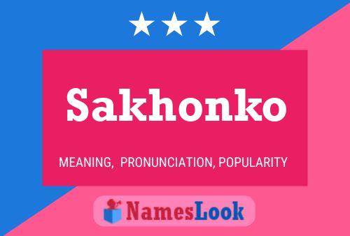 Poster del nome Sakhonko