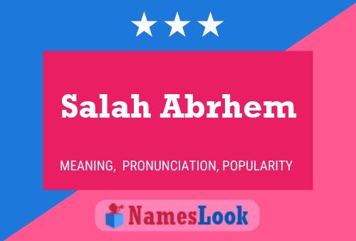 Poster del nome Salah Abrhem