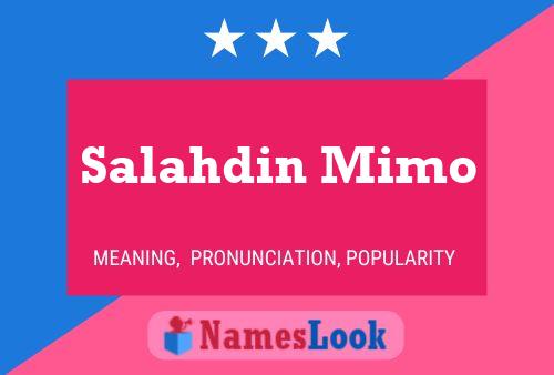 Poster del nome Salahdin Mimo