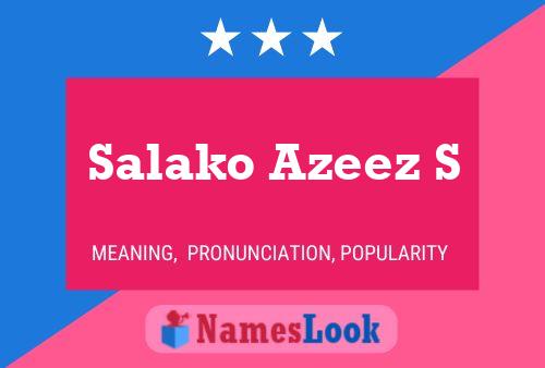 Poster del nome Salako Azeez S