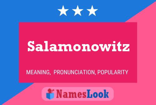 Poster del nome Salamonowitz