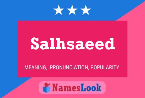 Poster del nome Salhsaeed