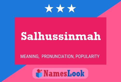 Poster del nome Salhussinmah