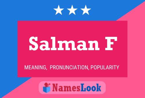 Poster del nome Salman F