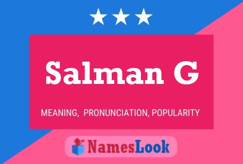 Poster del nome Salman G