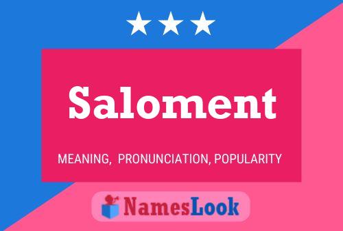 Poster del nome Saloment