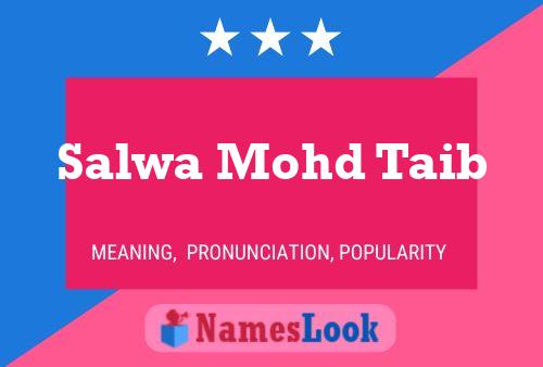 Poster del nome Salwa Mohd Taib