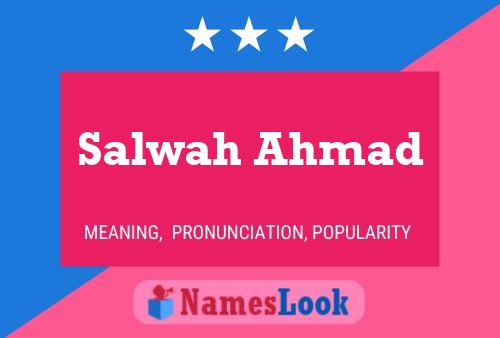 Poster del nome Salwah Ahmad