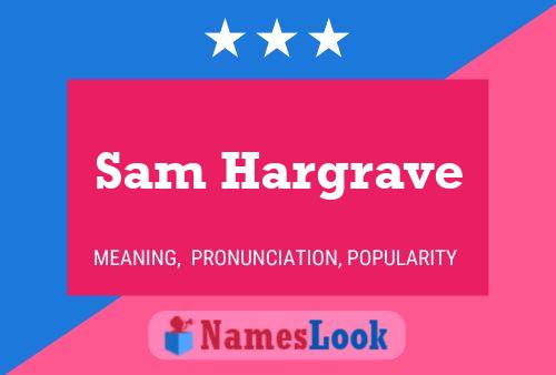 Poster del nome Sam Hargrave