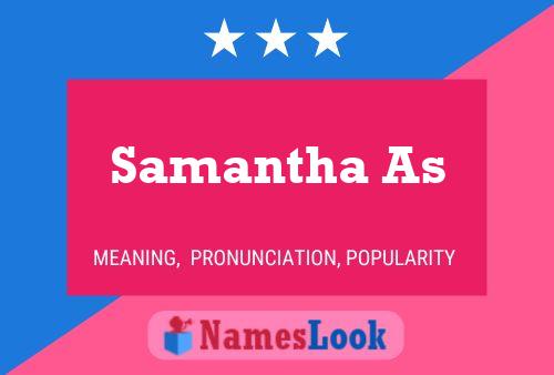 Poster del nome Samantha As