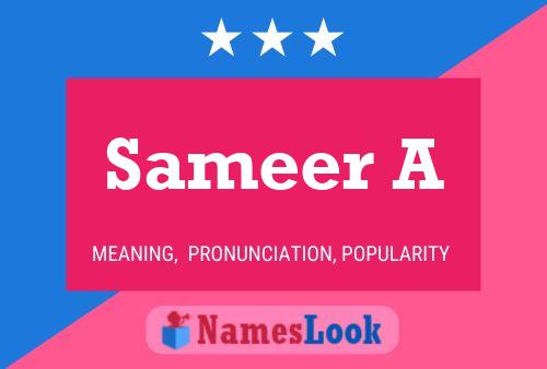 Poster del nome Sameer A