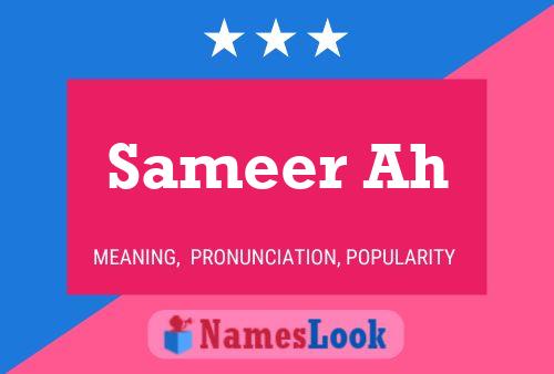 Poster del nome Sameer Ah