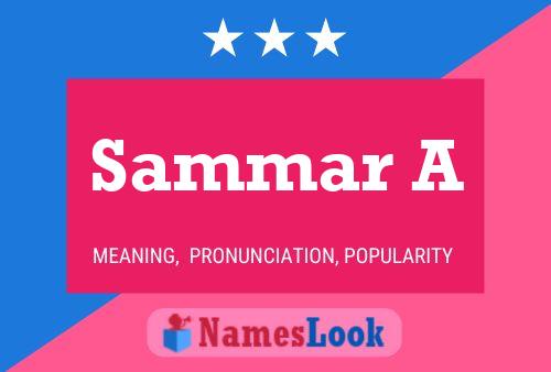 Poster del nome Sammar A