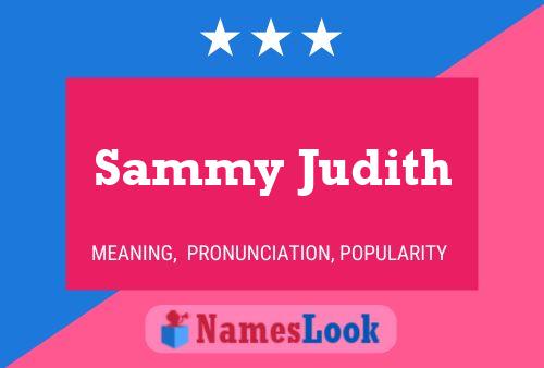 Poster del nome Sammy Judith