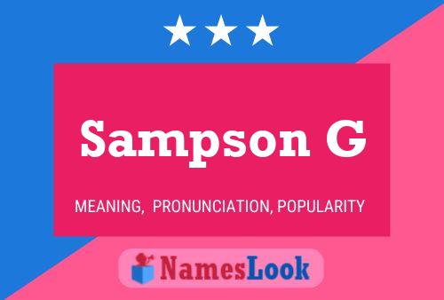 Poster del nome Sampson G