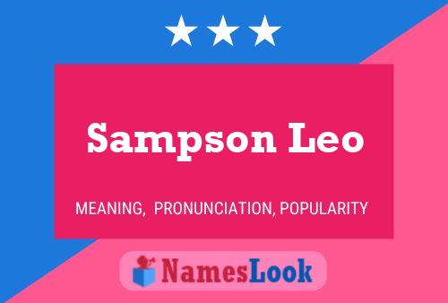 Poster del nome Sampson Leo