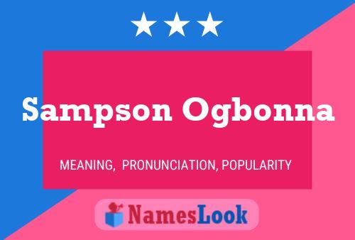 Poster del nome Sampson Ogbonna