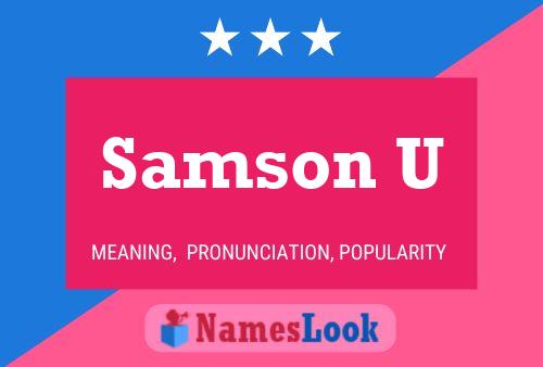 Poster del nome Samson U