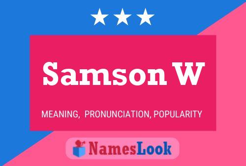 Poster del nome Samson W