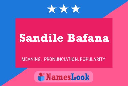 Poster del nome Sandile Bafana