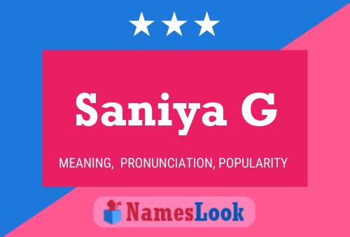 Poster del nome Saniya G