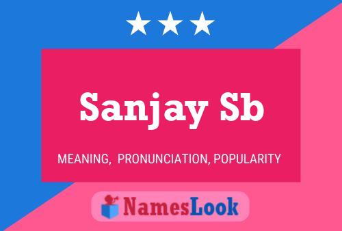 Poster del nome Sanjay Sb