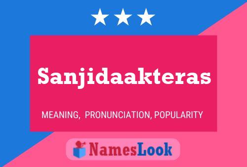 Poster del nome Sanjidaakteras