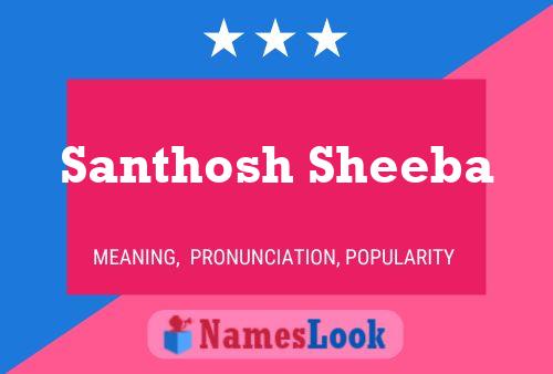 Poster del nome Santhosh Sheeba