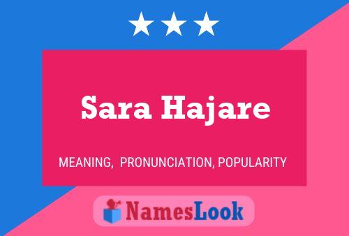 Poster del nome Sara Hajare