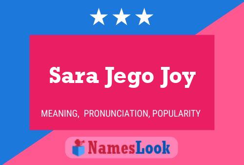 Poster del nome Sara Jego Joy