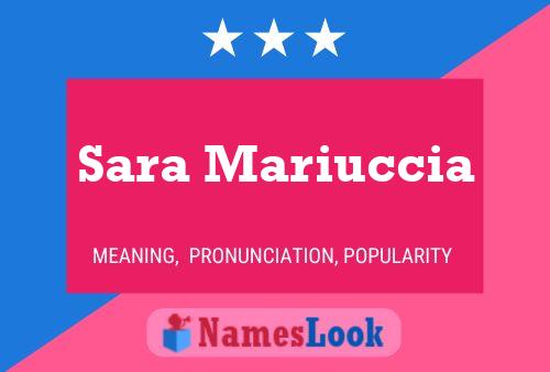 Poster del nome Sara Mariuccia