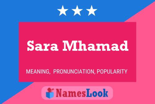 Poster del nome Sara Mhamad