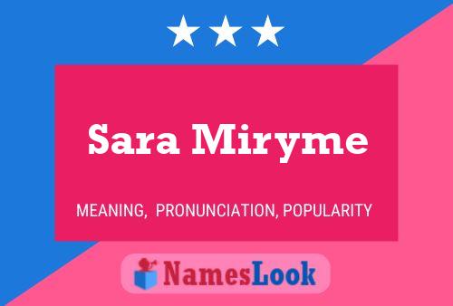 Poster del nome Sara Miryme