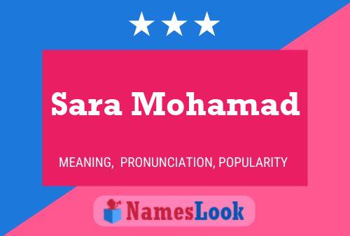 Poster del nome Sara Mohamad