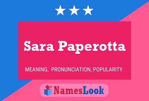 Poster del nome Sara Paperotta