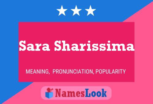 Poster del nome Sara Sharissima