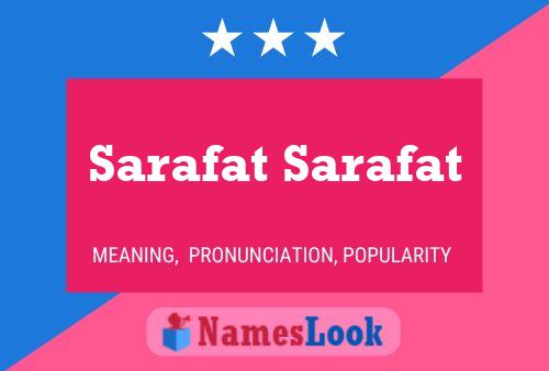 Poster del nome Sarafat Sarafat