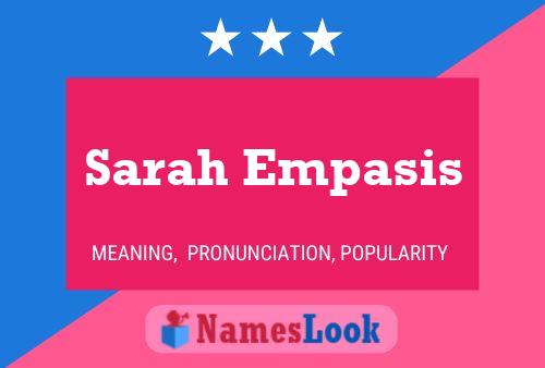 Poster del nome Sarah Empasis