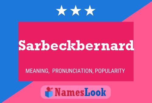 Poster del nome Sarbeckbernard