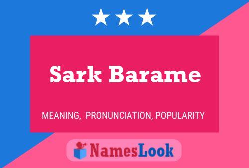 Poster del nome Sark Barame