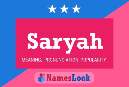 Poster del nome Saryah