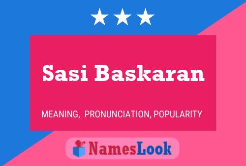 Poster del nome Sasi Baskaran