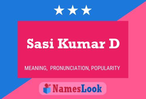 Poster del nome Sasi Kumar D