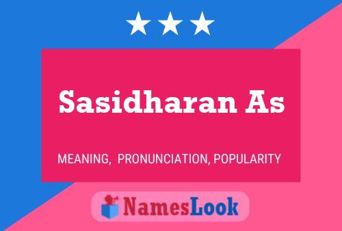 Poster del nome Sasidharan As