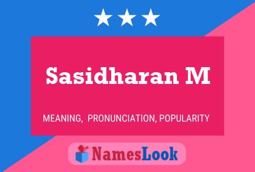 Poster del nome Sasidharan M