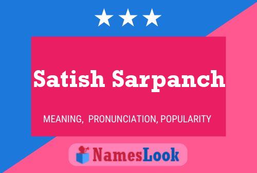 Poster del nome Satish Sarpanch