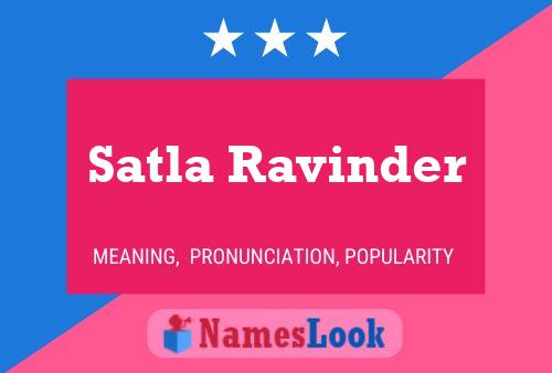 Poster del nome Satla Ravinder