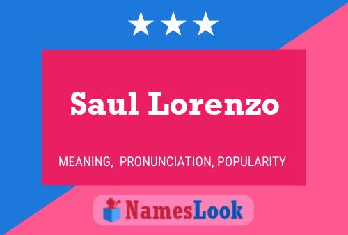 Poster del nome Saul Lorenzo