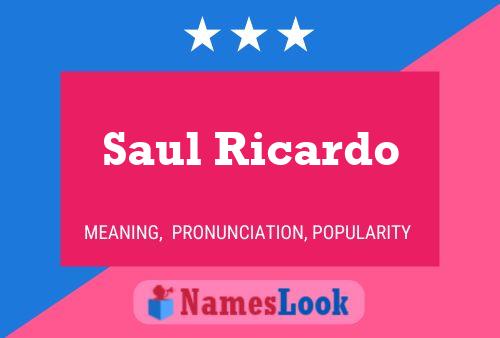 Poster del nome Saul Ricardo